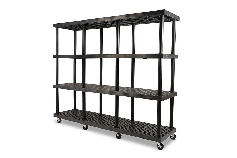 Mobile DuraShelf 96" x 24" 4-Shelf System