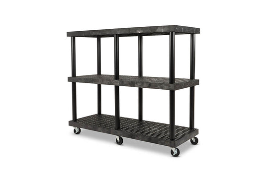 Mobile DuraShelf 66" x 24" 3-Shelf System