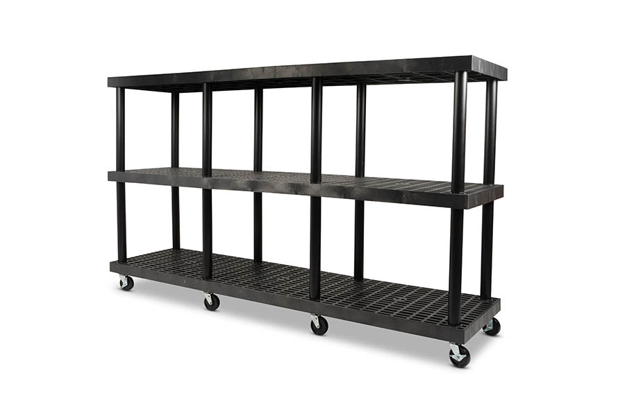 Mobile DuraShelf 96" x 24" 3-Shelf System