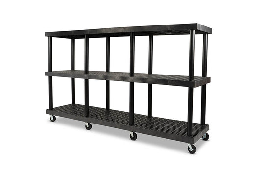 Mobile DuraShelf 96" x 24" 3-Shelf System
