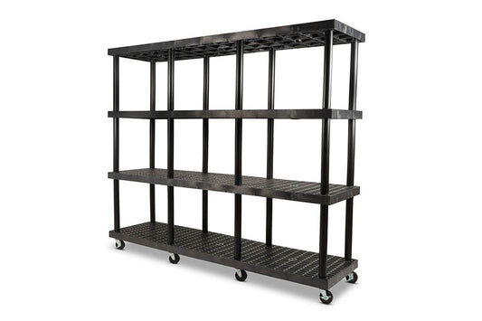 Mobile DuraShelf 96" x 24" 4-Shelf System